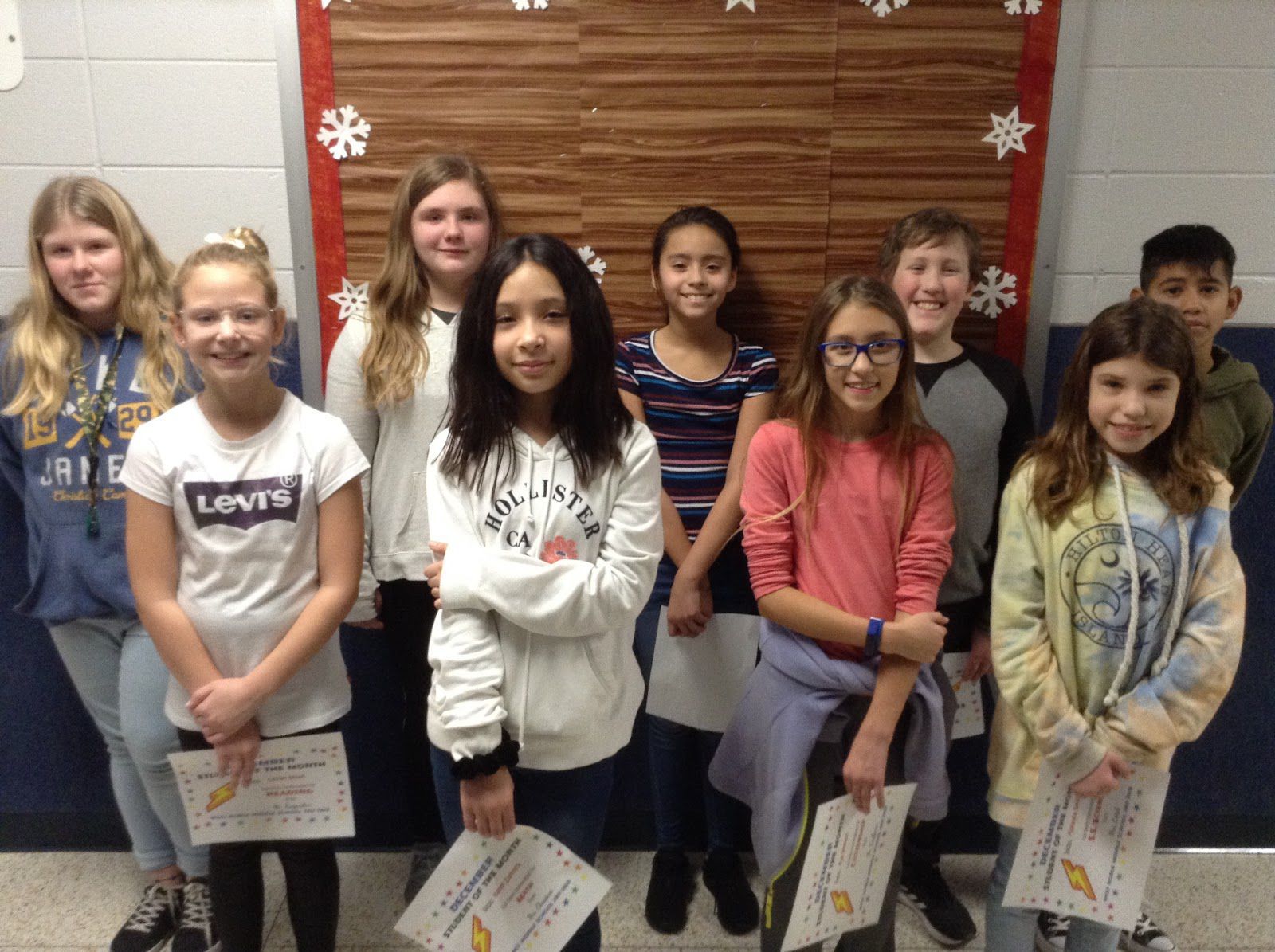 WNMS 5th grade Students of the Month